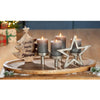 Holz Tablett Kerzenhalter Tannenbaum - Luxurelle-Shop