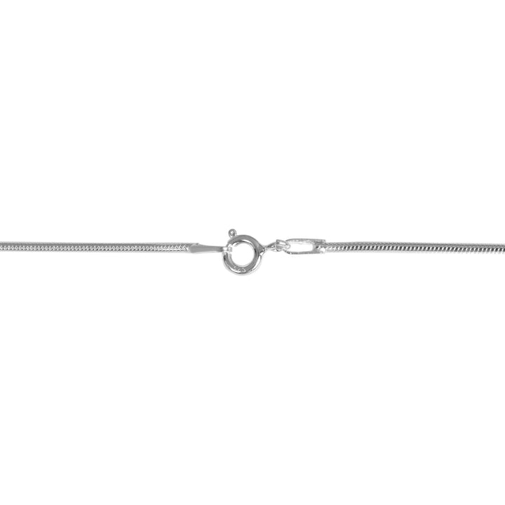 925/- Echt Silber Schlangenkette "Shadi", 925/rhodiniert, Stärke 1mm