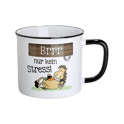 Keramik Tasse "Brrr nur kein Stress" - Luxurelle-Shop