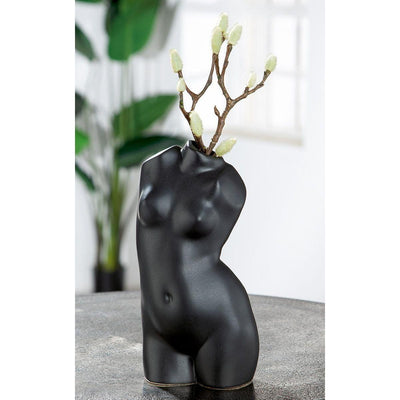 Keramik Vase "Black Lady" matt in 2 Farben - Luxurelle-Shop