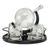 Kolben-Karaffe aus Glas mit 4 Gläsern Weltkarte - Luxurelle-Shop