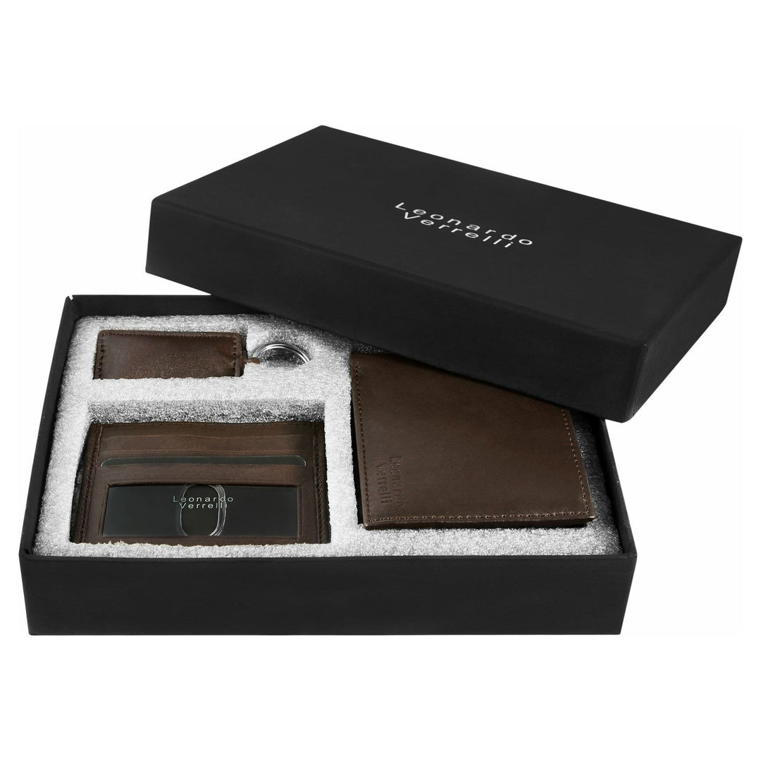 Leonardo Verrelli Geschenkset Echtleder - Luxurelle-Shop