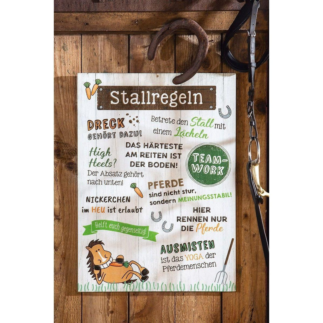 MDF Weisheit "Stallregeln" - Luxurelle-Shop