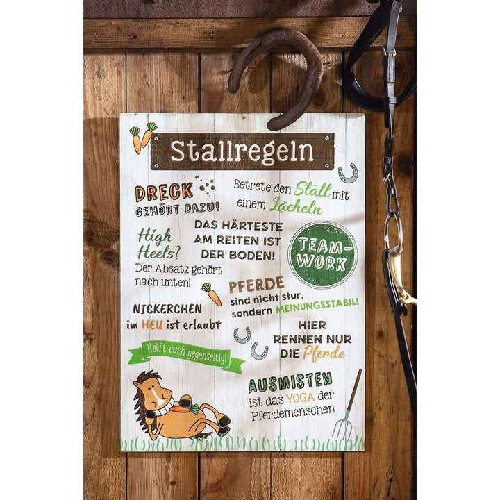 MDF Weisheit "Stallregeln" - Luxurelle-Shop