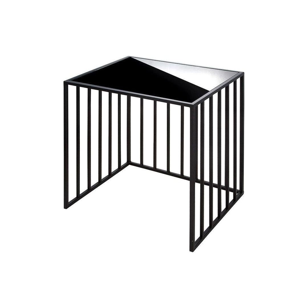 Metall Glas 2er Set Beistelltisch "Straight" rechteckig - Luxurelle-Shop