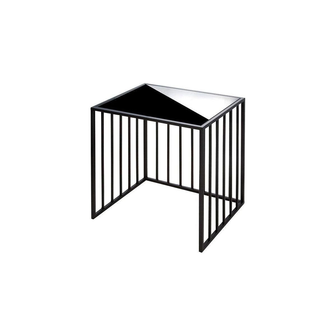 Metall Glas 2er Set Beistelltisch "Straight" rechteckig - Luxurelle-Shop