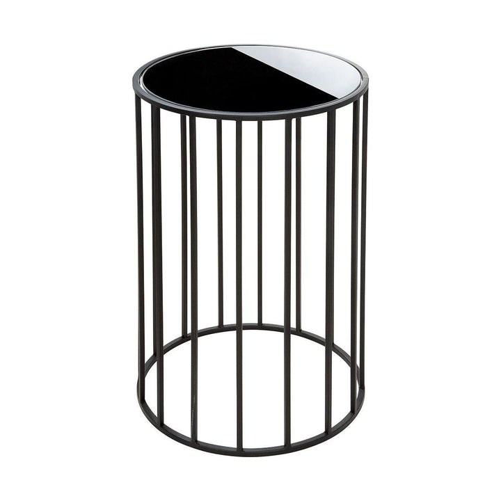Metall Glas 2er Set Beistelltisch "Straight" rund - Luxurelle-Shop