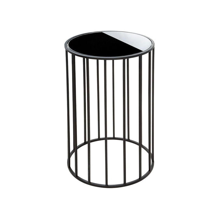 Metall Glas 2er Set Beistelltisch "Straight" rund - Luxurelle-Shop