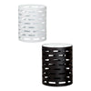 Metall Glas Beistelltisch "Black&White 2er Set - Luxurelle-Shop