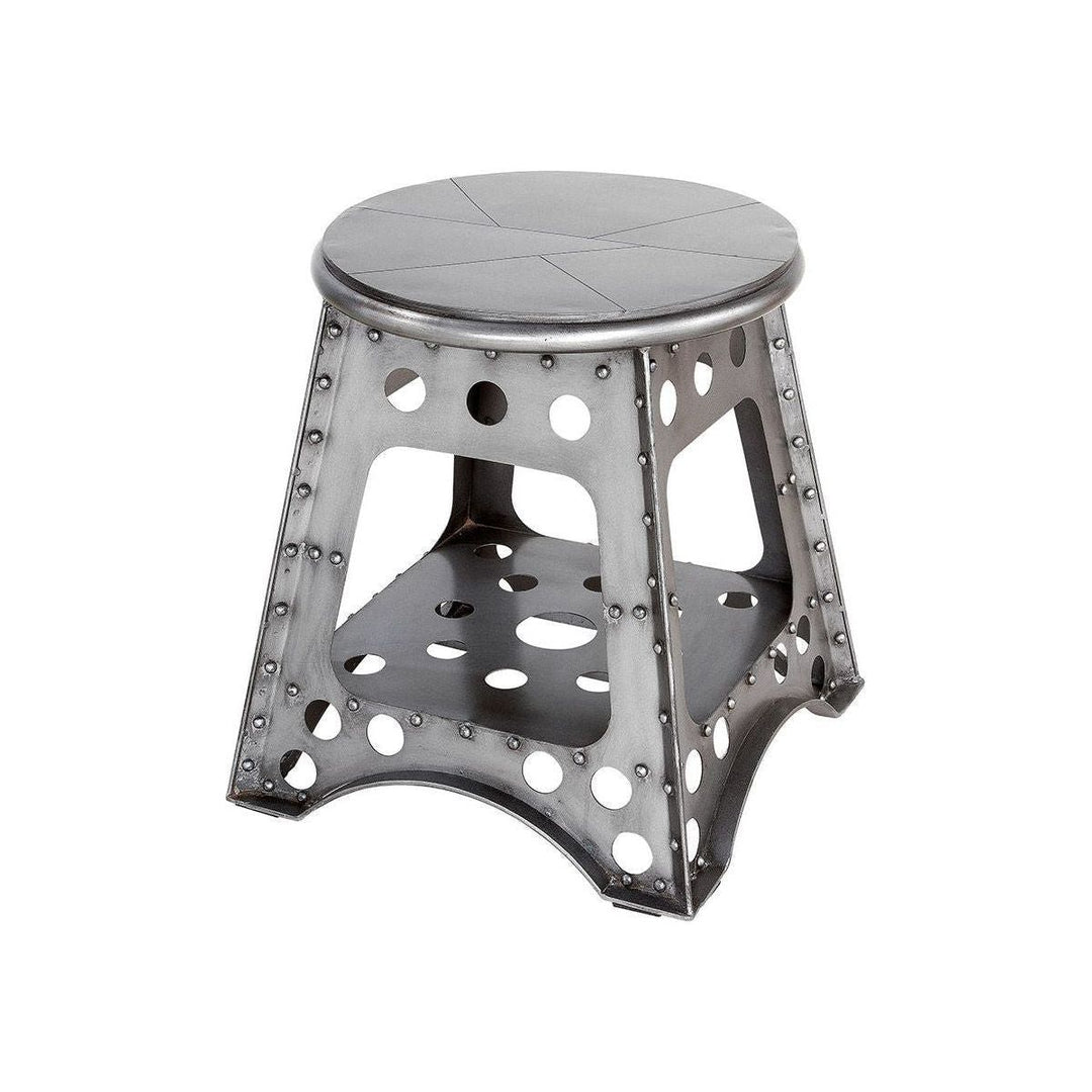 Metall Hocker klein "Aviation" silber - Luxurelle-Shop