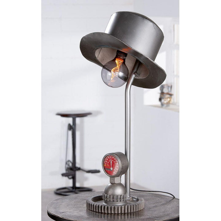 Metall Lampe "Hut" silber - Luxurelle-Shop