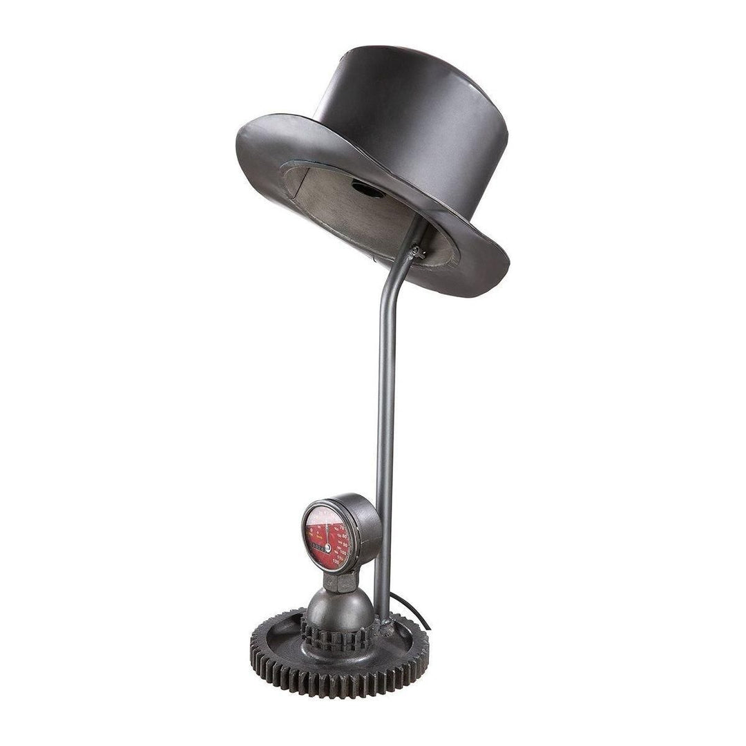 Metall Lampe "Hut" silber - Luxurelle-Shop