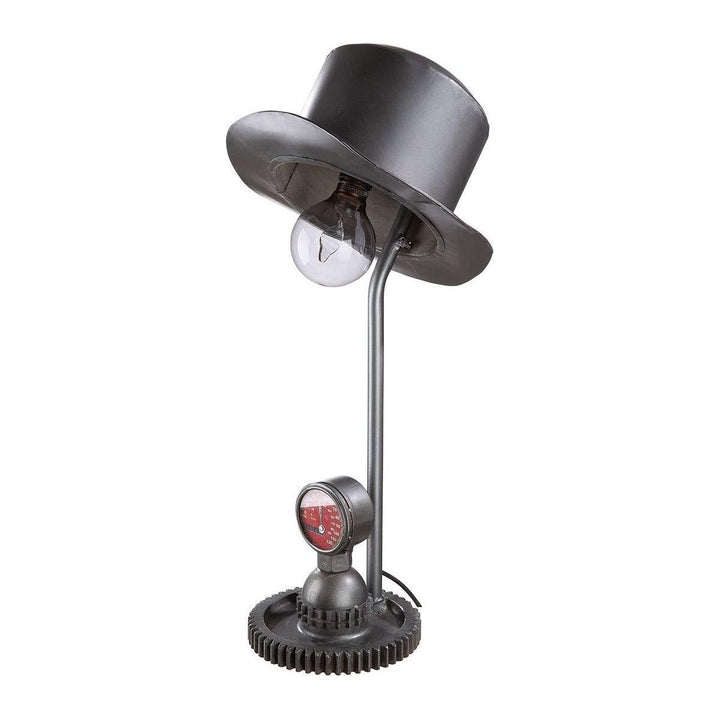 Metall Lampe "Hut" silber - Luxurelle-Shop