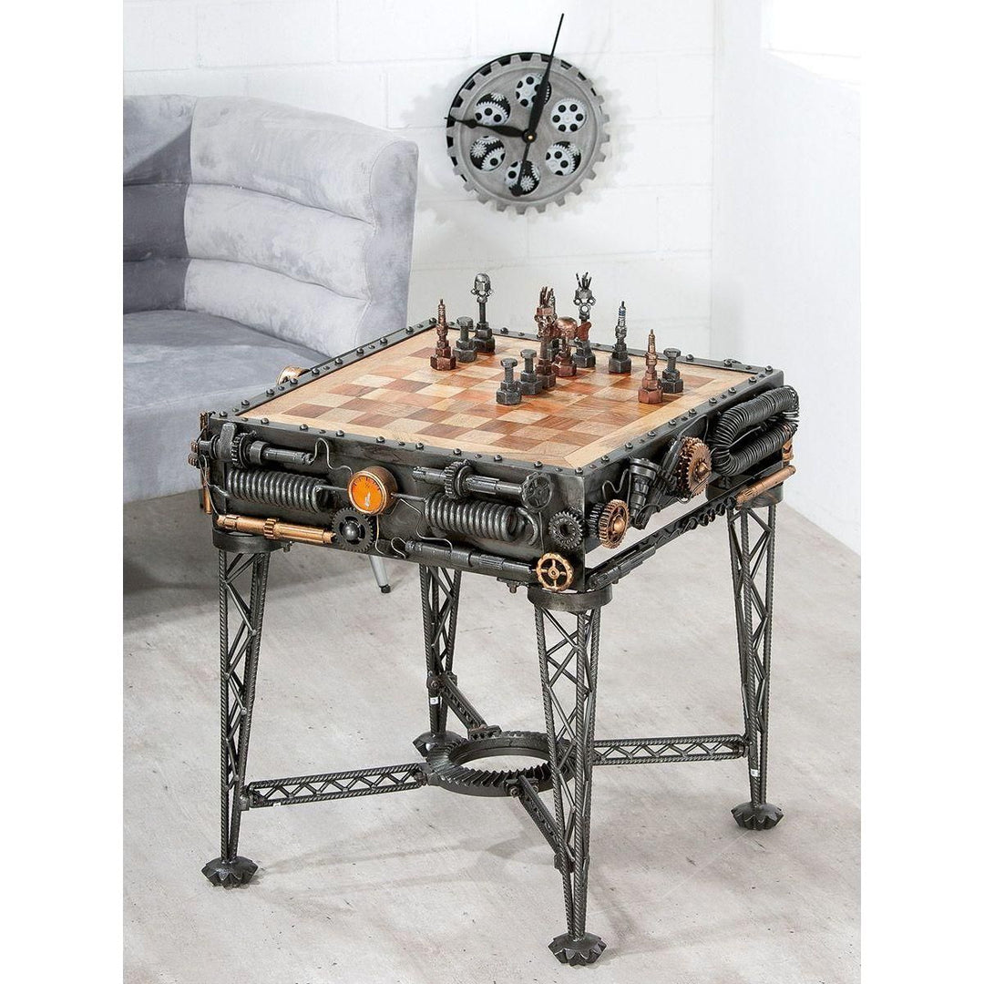 Metall Schachtisch "Steampunk" - Luxurelle-Shop
