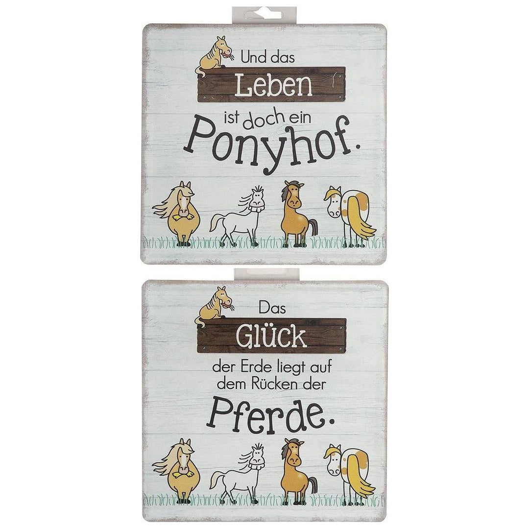 Metall Schild Weisheit Pferde in 2 Varianten - Luxurelle-Shop