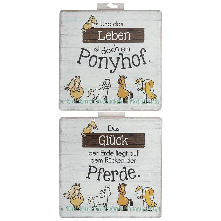 Metall Schild Weisheit Pferde in 2 Varianten - Luxurelle-Shop