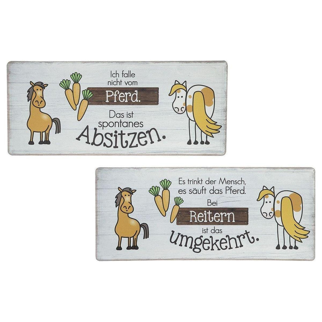 Metall Schild Weisheit Pferde in zwei Varianten - Luxurelle-Shop