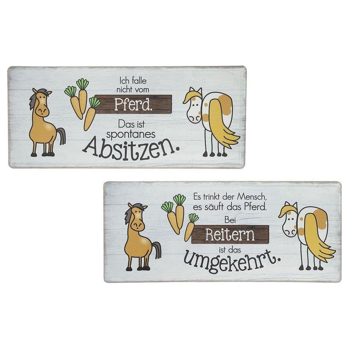 Metall Schild Weisheit Pferde in zwei Varianten - Luxurelle-Shop