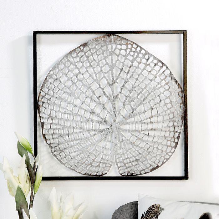 Metall Wandrelief "Leaf" - Luxurelle-Shop