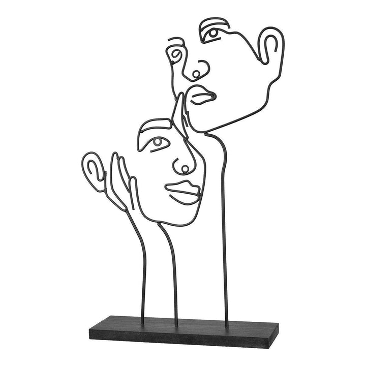 Metall/Holz Skulptur "Visione" - Luxurelle-Shop