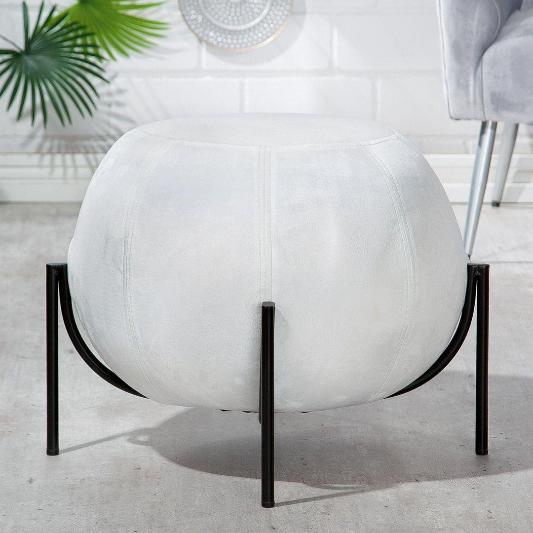 Metall/Samt Hocker/Pouf "York" - Luxurelle-Shop