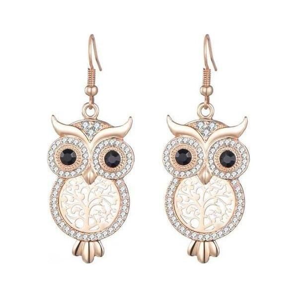 Ohrringe Baum Des Lebens/Eule in 3 Farben - Luxurelle-Shop