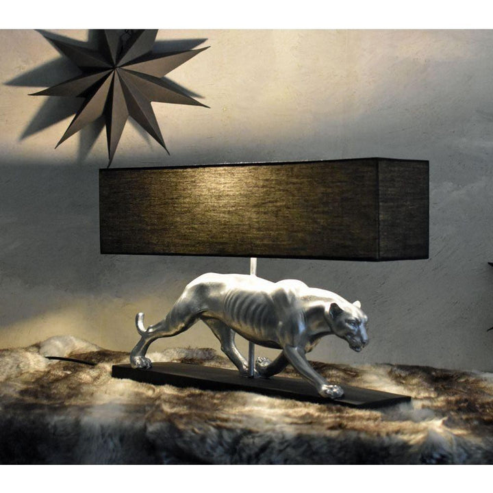 Panther-Tischleuchte, silber - Luxurelle-Shop