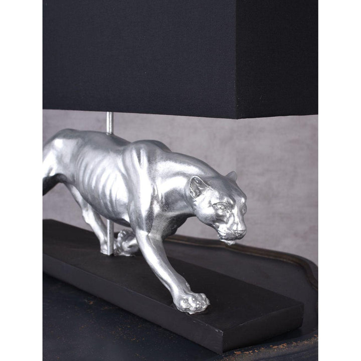 Panther-Tischleuchte, silber - Luxurelle-Shop