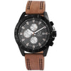 Pierrini Herren - Armbanduhr Echt Lederband Chronograph Quarz - Luxurelle-Shop