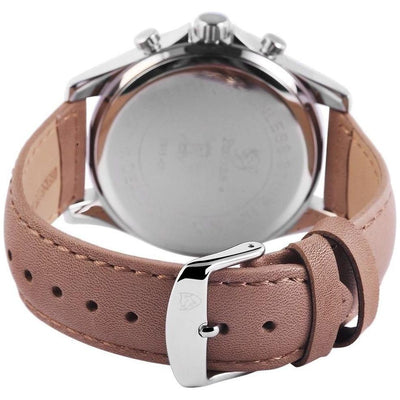 Pierrini Herren - Armbanduhr Lederarmband Chronograph Quarz - Luxurelle-Shop