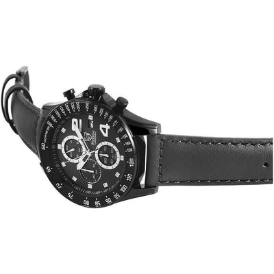 Pierrini Herren - Armbanduhr Lederarmband Chronograph Quarz - Luxurelle-Shop