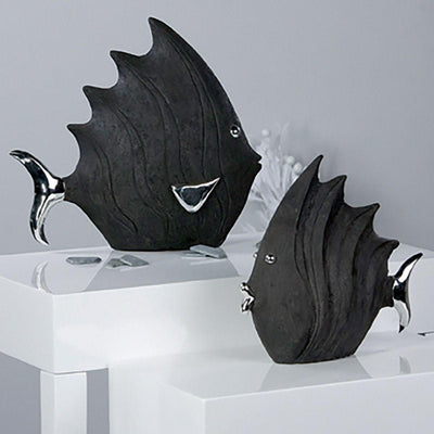 Poly Figur "Fisch" schwarz in 2 größen - Luxurelle-Shop