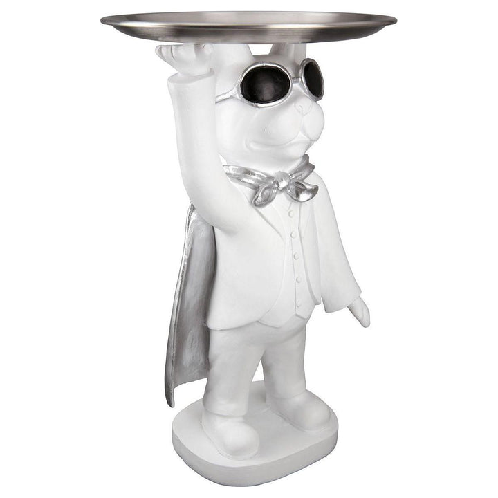 Poly Hund "Hero Dog" mit Tablett stehend in 3 Farben - Luxurelle-Shop