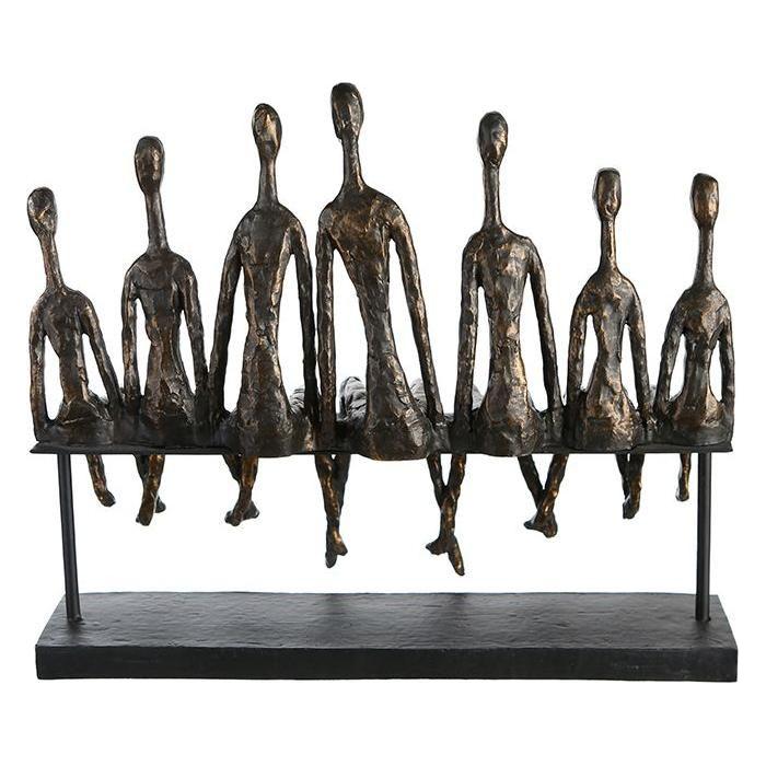 Poly Skulptur "Community" bronzefarben - Luxurelle-Shop