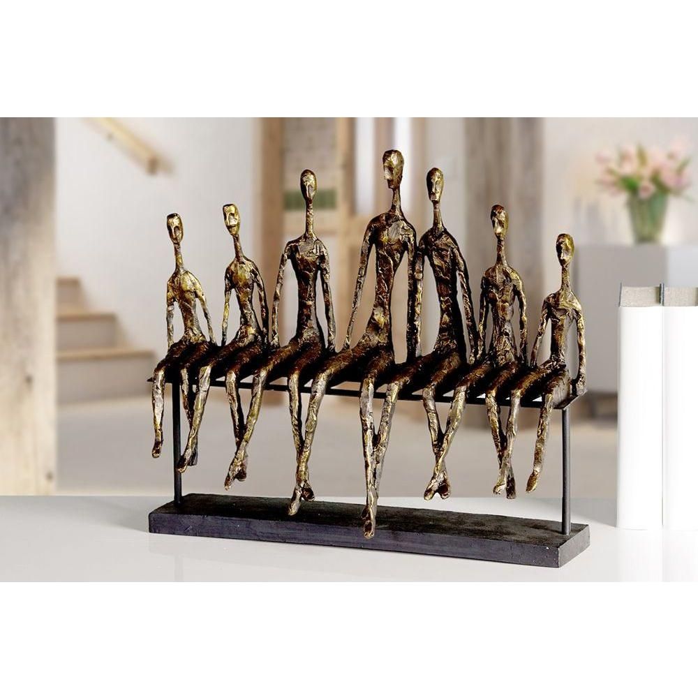 Poly Skulptur "Community" bronzefarben - Luxurelle-Shop