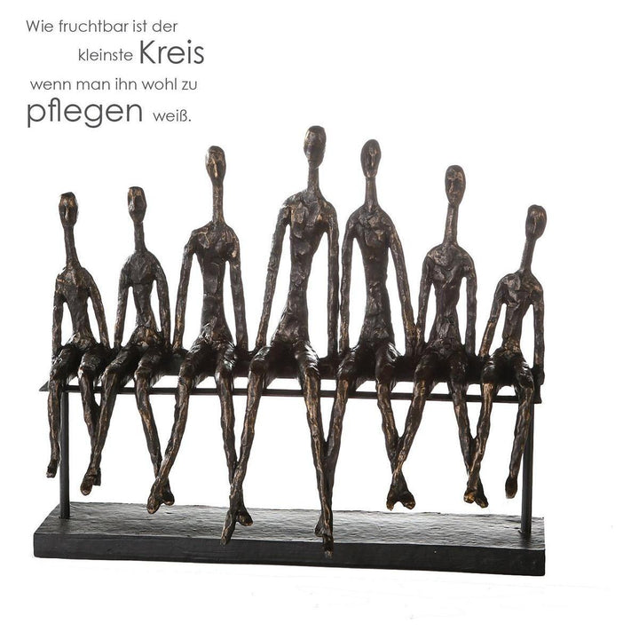 Poly Skulptur "Community" bronzefarben - Luxurelle-Shop