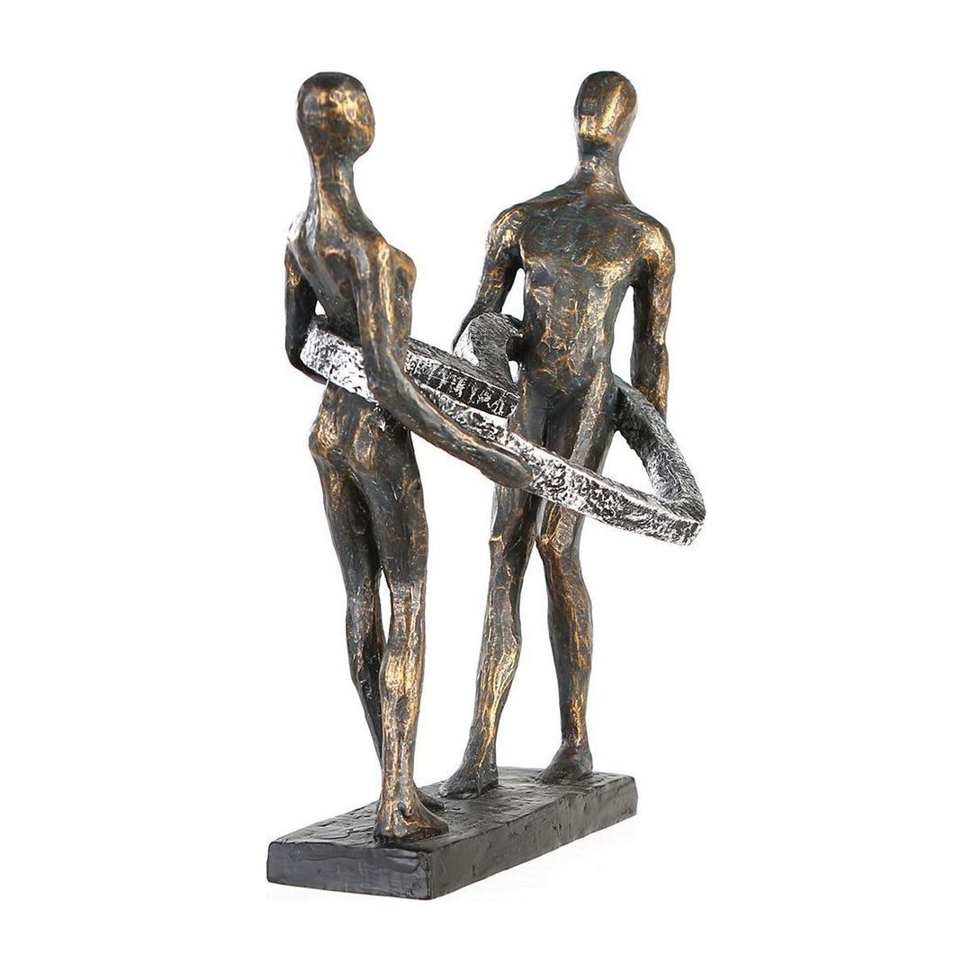 Poly Skulptur "Connected" broncefinish - Luxurelle-Shop