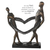 Poly Skulptur "Connected" broncefinish - Luxurelle-Shop