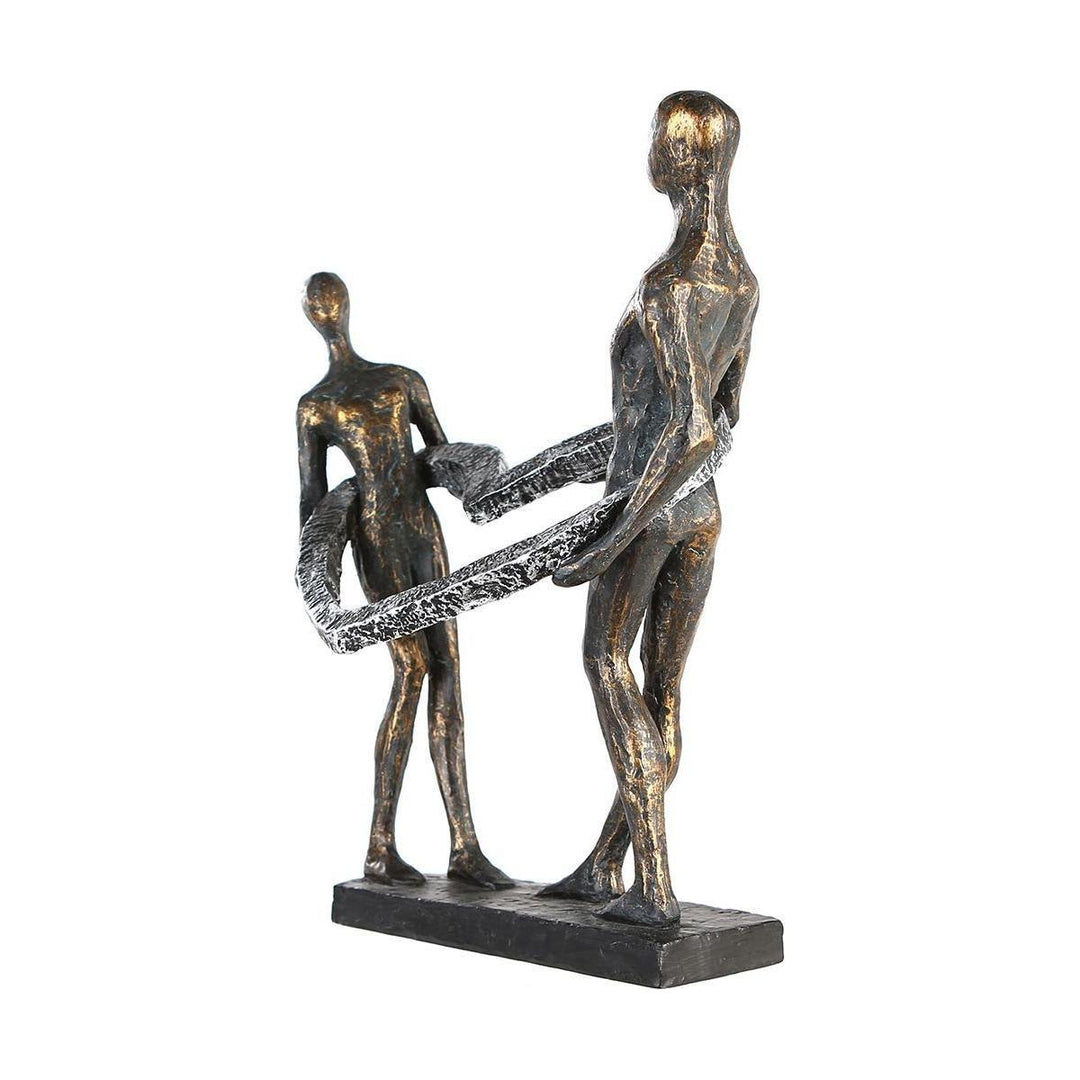 Poly Skulptur "Connected" broncefinish - Luxurelle-Shop