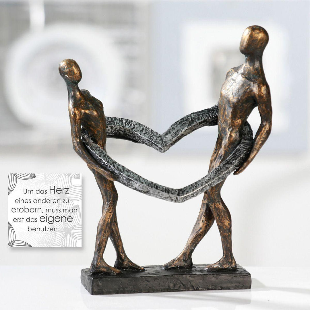 Poly Skulptur "Connected" broncefinish - Luxurelle-Shop