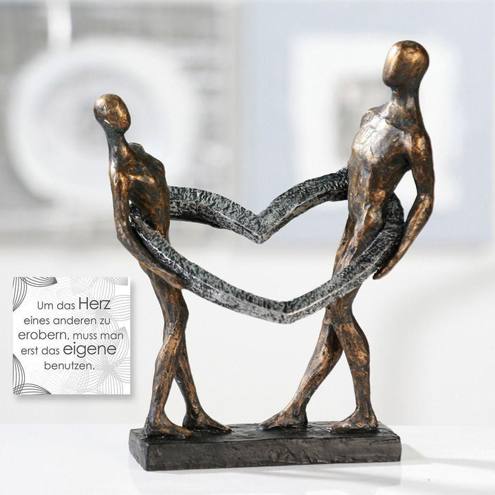 Poly Skulptur "Connected" broncefinish - Luxurelle-Shop
