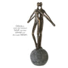 Poly Skulptur "Encourage" bronzefarben - Luxurelle-Shop