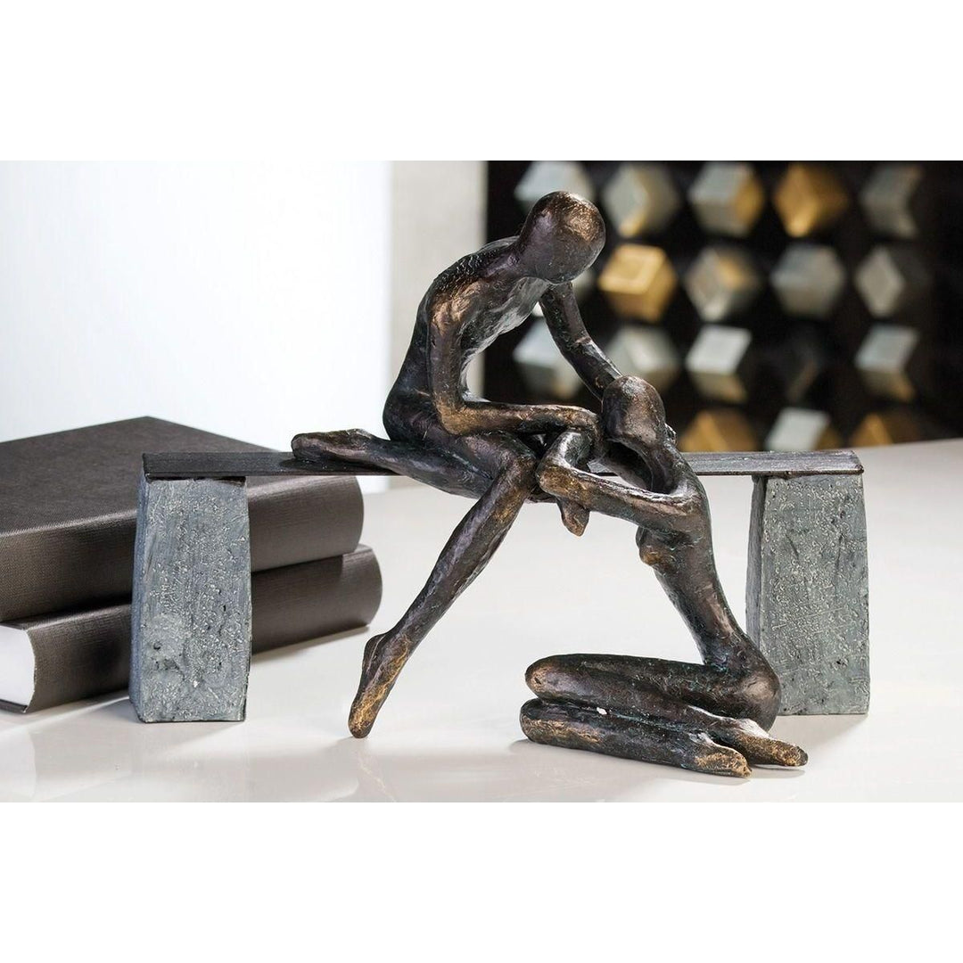 Poly Skulptur "Freundschaft" bronzefarben - Luxurelle-Shop