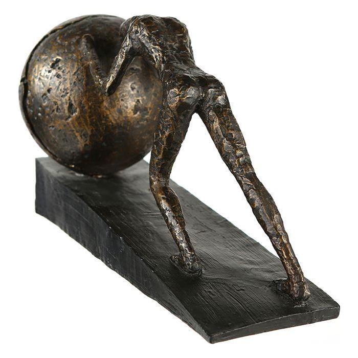 Poly Skulptur "Heavy Ball" bronzefarben - Luxurelle-Shop