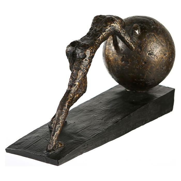 Poly Skulptur "Heavy Ball" bronzefarben - Luxurelle-Shop