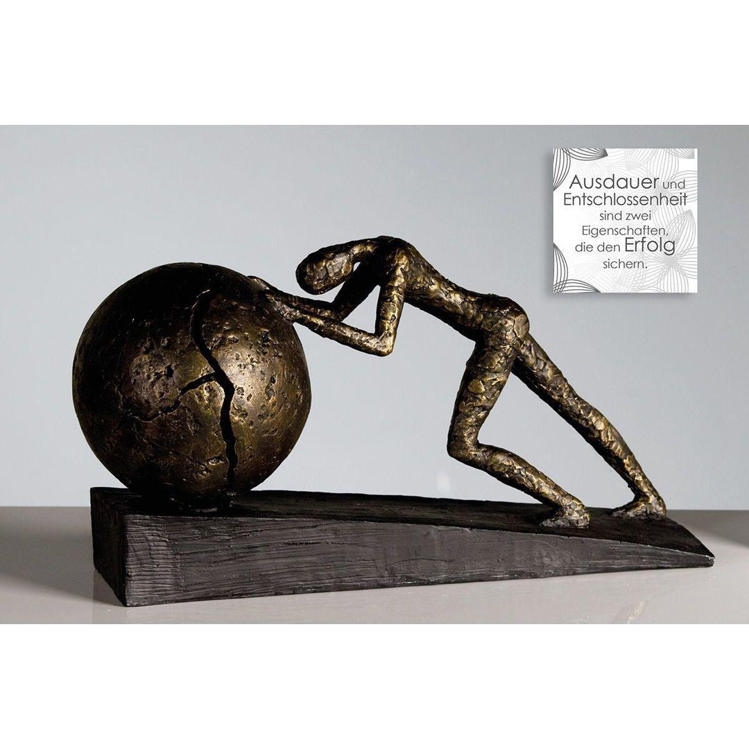 Poly Skulptur "Heavy Ball" bronzefarben - Luxurelle-Shop