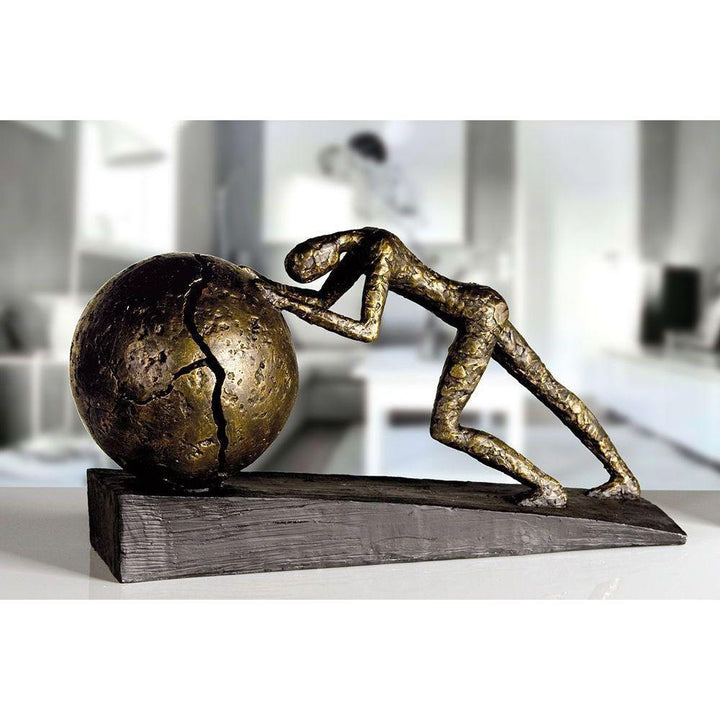 Poly Skulptur "Heavy Ball" bronzefarben - Luxurelle-Shop