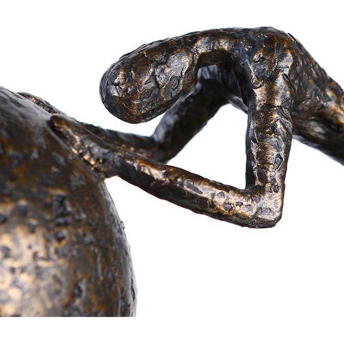 Poly Skulptur "Heavy Ball" bronzefarben - Luxurelle-Shop