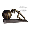 Poly Skulptur "Heavy Ball" bronzefarben - Luxurelle-Shop