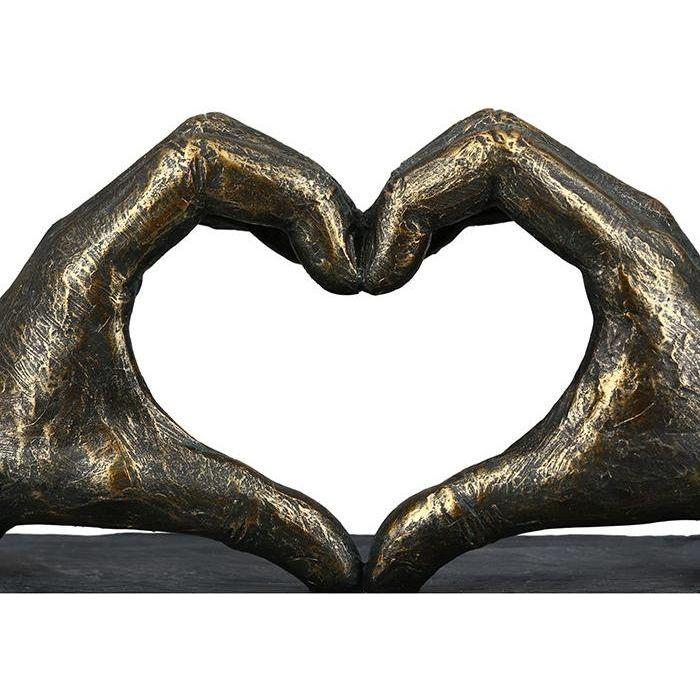 Poly Skulptur "Herz aus Händen" - Luxurelle-Shop